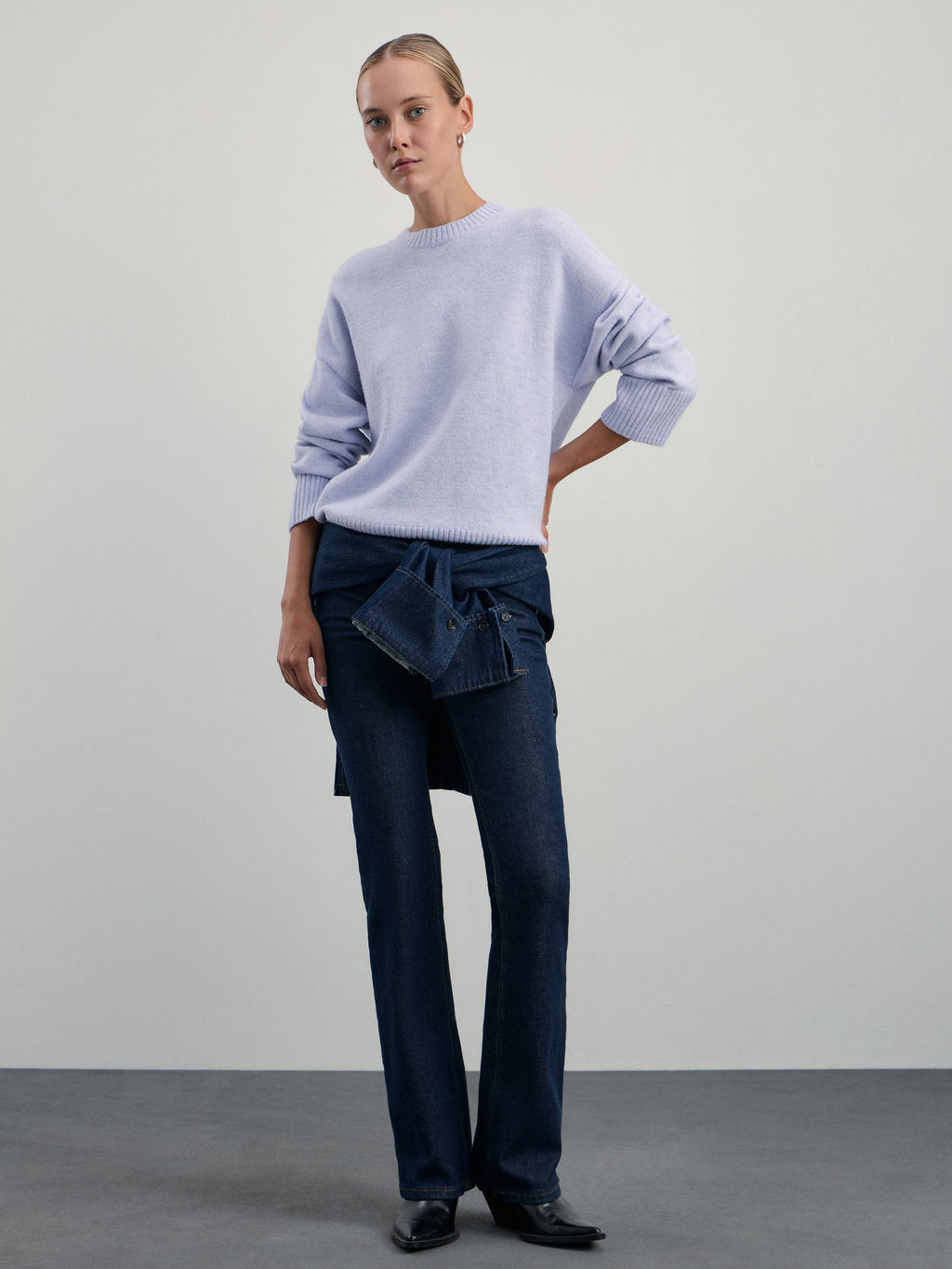 Базовый джемпер с добавлением шерсти / Zarina  фото 2