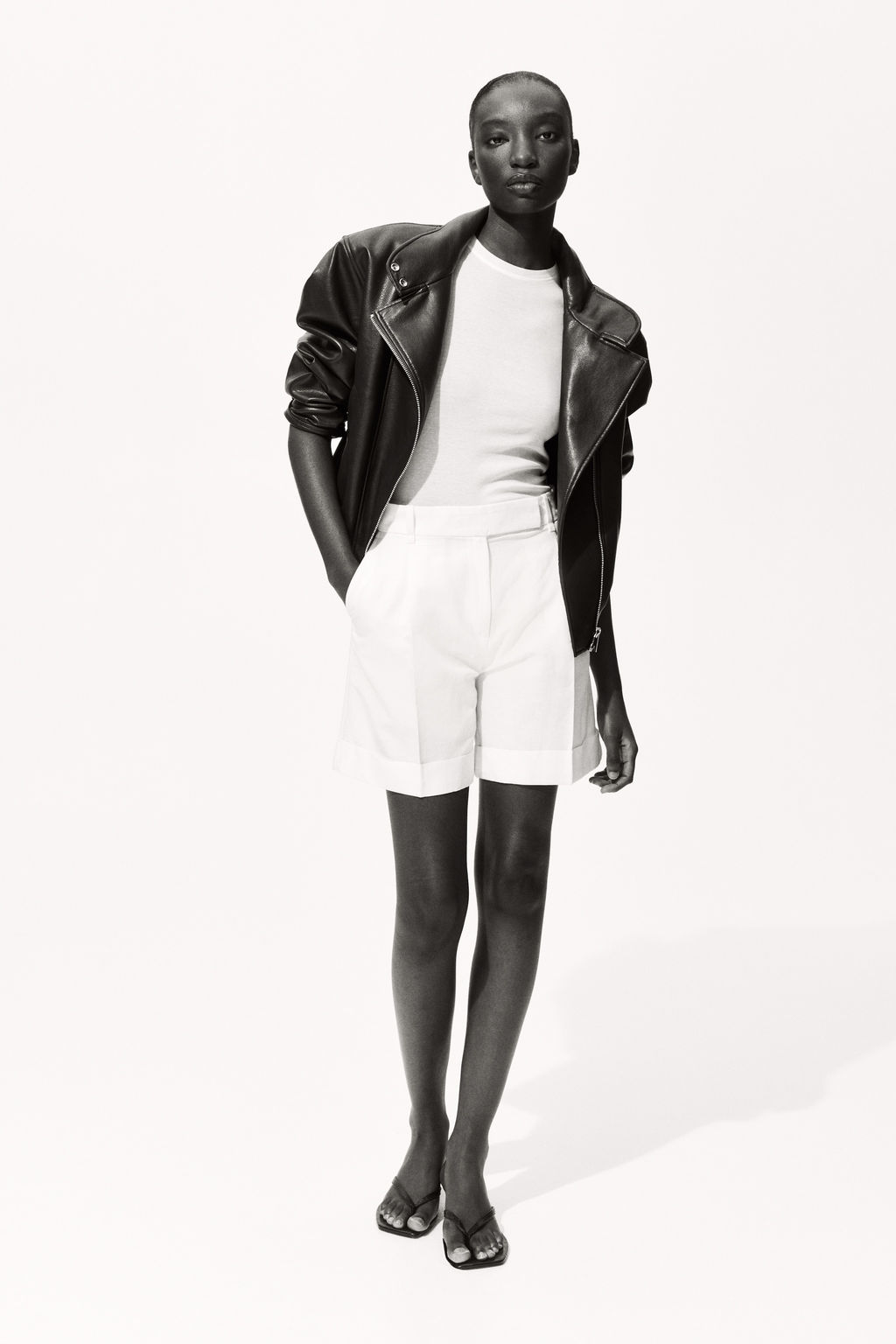 Pantal?n corto de vestir en mezcla de lino - H&m фото 6