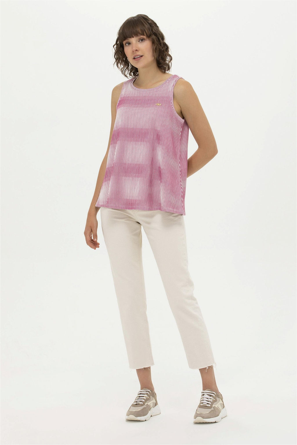 U. S. Polo Assn Женская розовая футболка без рукавов с круглым вырезом - U.s. polo assn фото 12