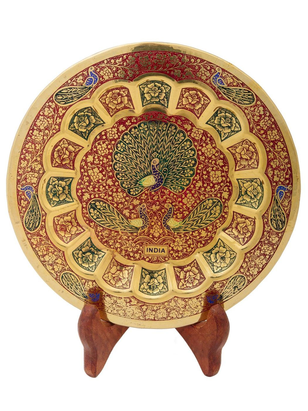 Панно декоративное Три Павлин 8 № Пн1530/3 эмаль красная