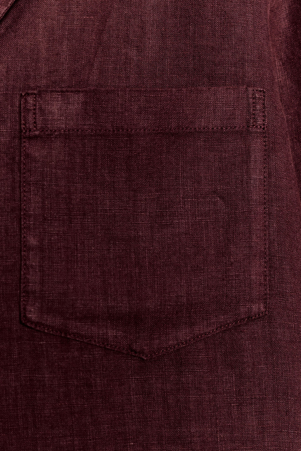 CAMISA LINO 100% BOLSILLO ZW COLLECTION / Vino - Zara фото 8
