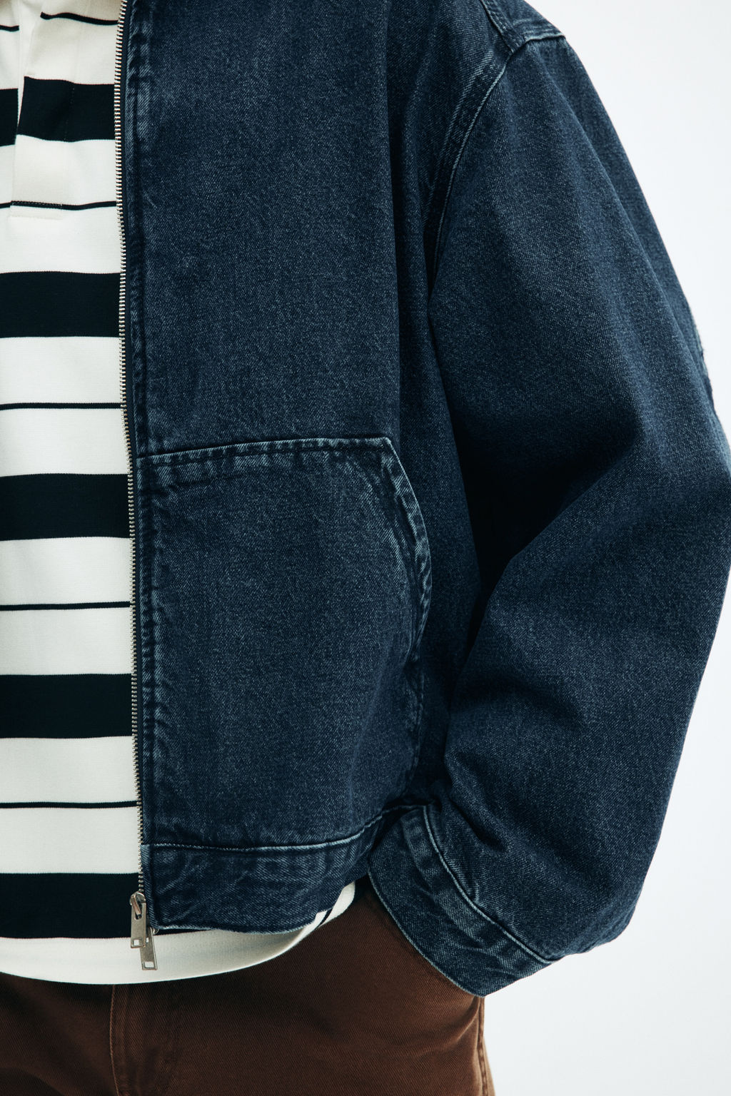 Chaqueta denim con capucha Loose Fit - H&m фото 5