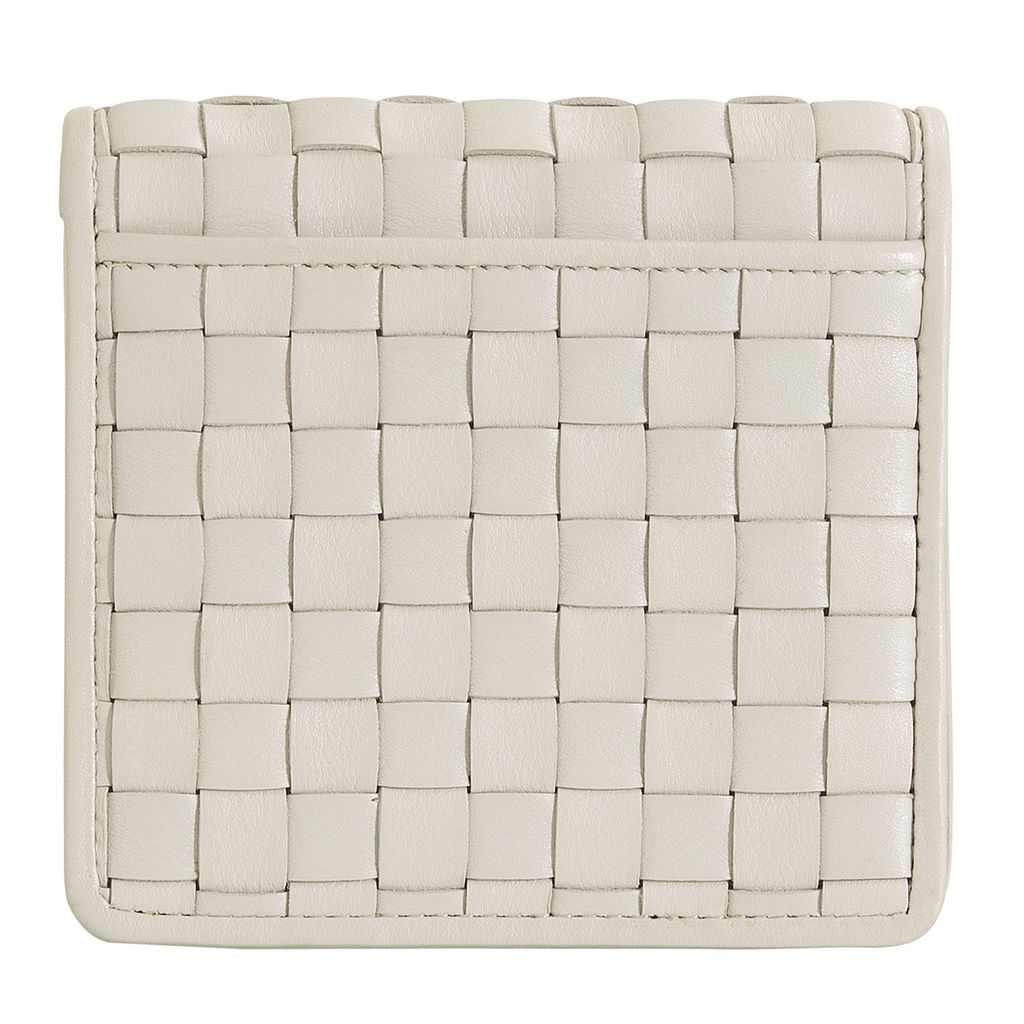 Итальянский кожаный кошелек DuDu серии Flores | жемчужный серый - Dudubags фото 6