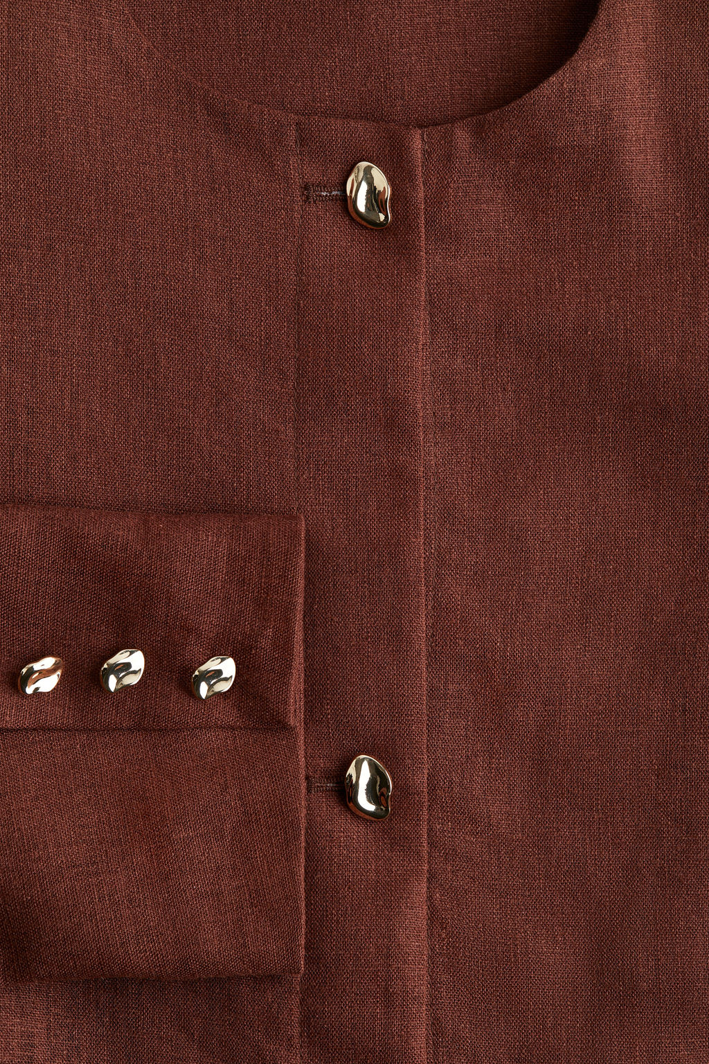 Chaqueta en mezcla de lino con peplum - H&m фото 3