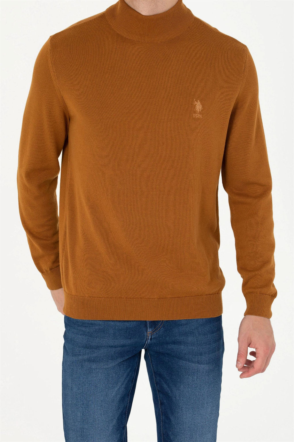 U. S. Polo Assn Мужской базовый свитер кокосового цвета - U.s. polo assn фото 13