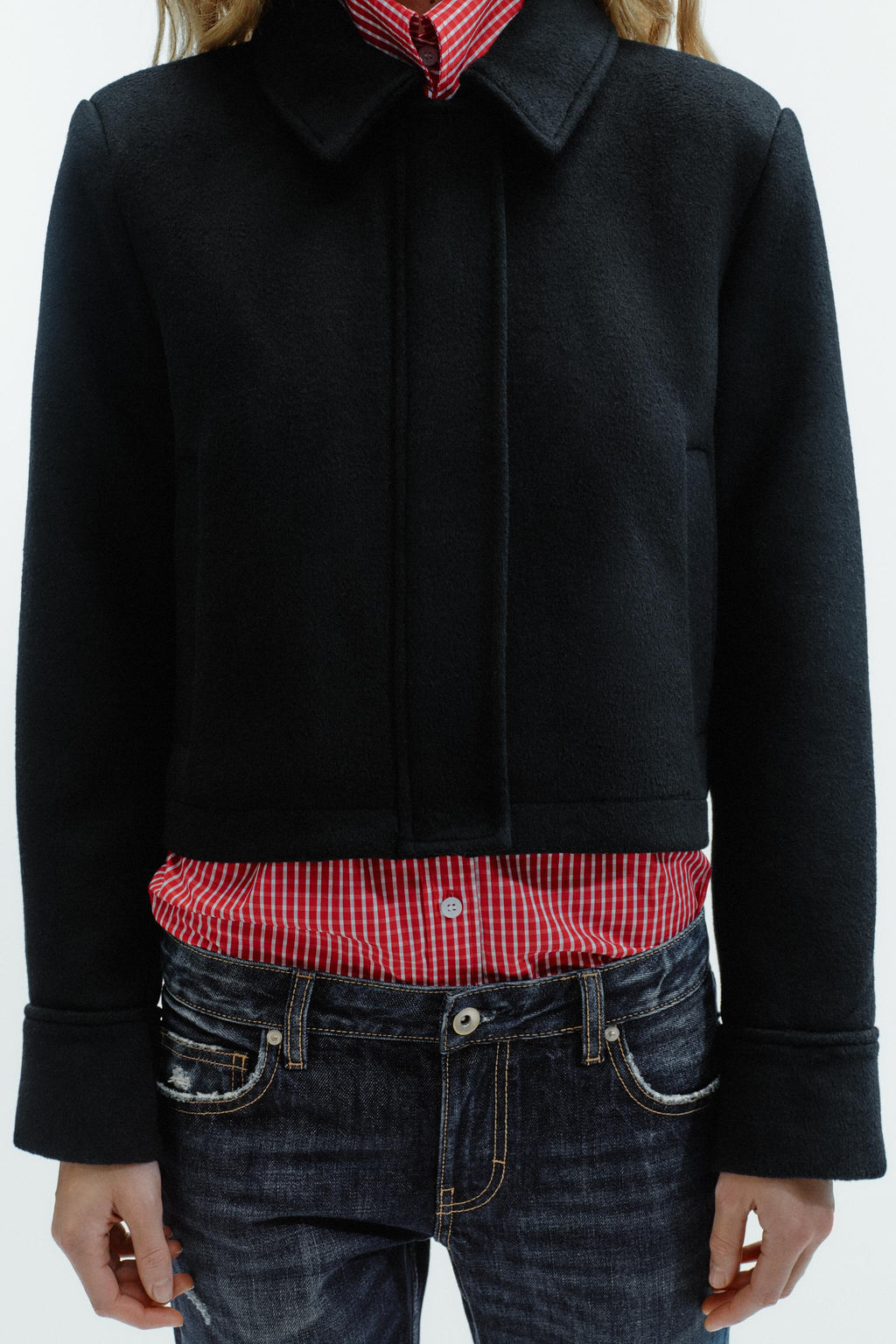 WOOL BLEND JACKET WITH POCKETS - Zara фото 3