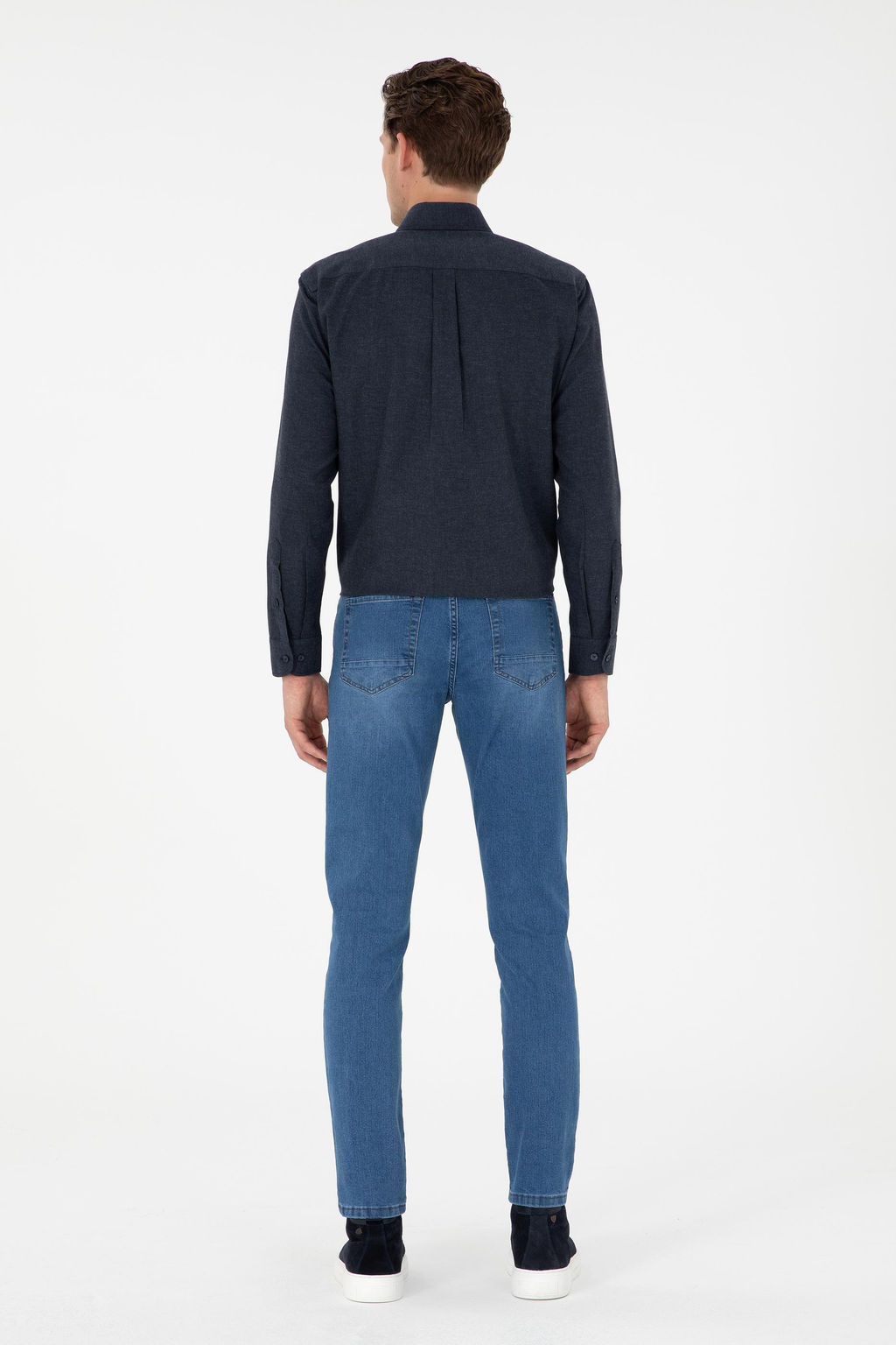 Джинсы Slim Fit синие из хлопка