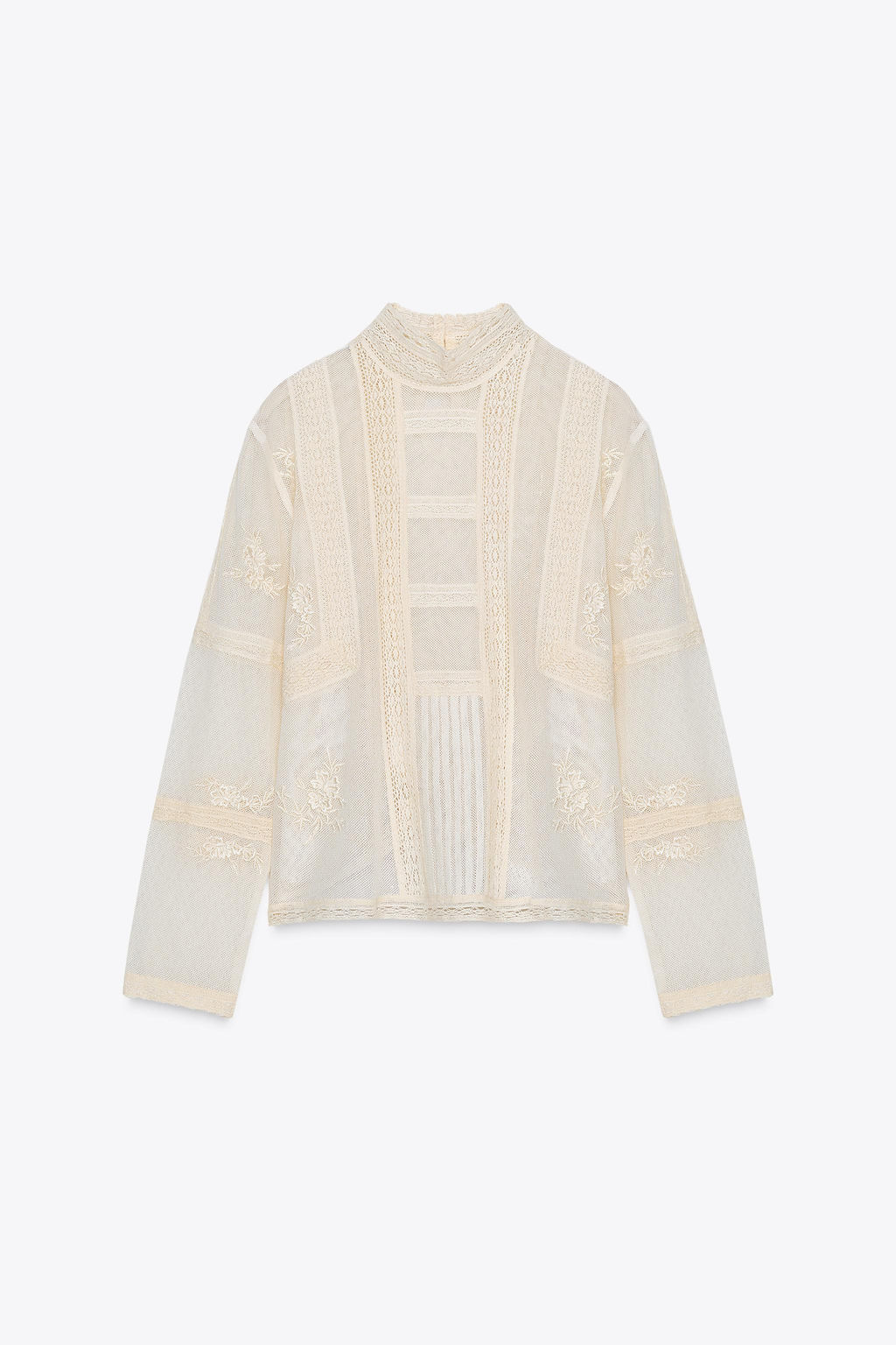 ZW COLLECTION ROMANTIC LACE BLOUSE - Zara фото 5