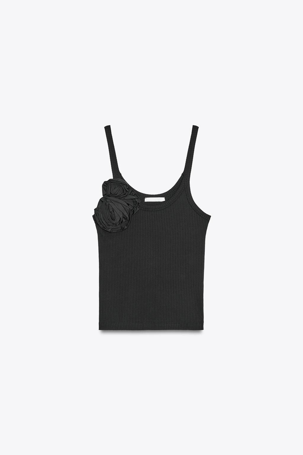 RIBBED FLORAL TOP - Zara фото 12