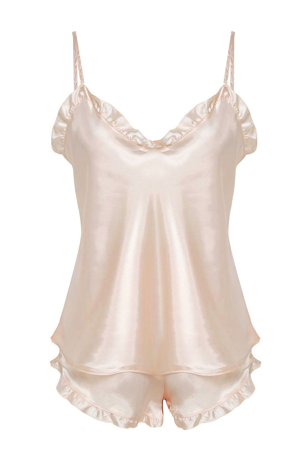 Trendyolmilla Lacivert F?rf?rl? Ip Ask?l? Saten Sortlu Dokuma Pijama Tak?m? THMSS22PT0274  фото 30