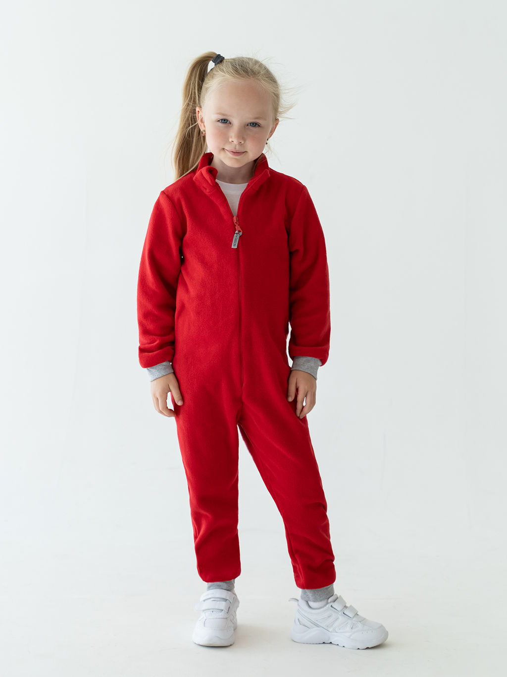 Комбинезон детский флисовый красный 279г(ш) (80, 52)