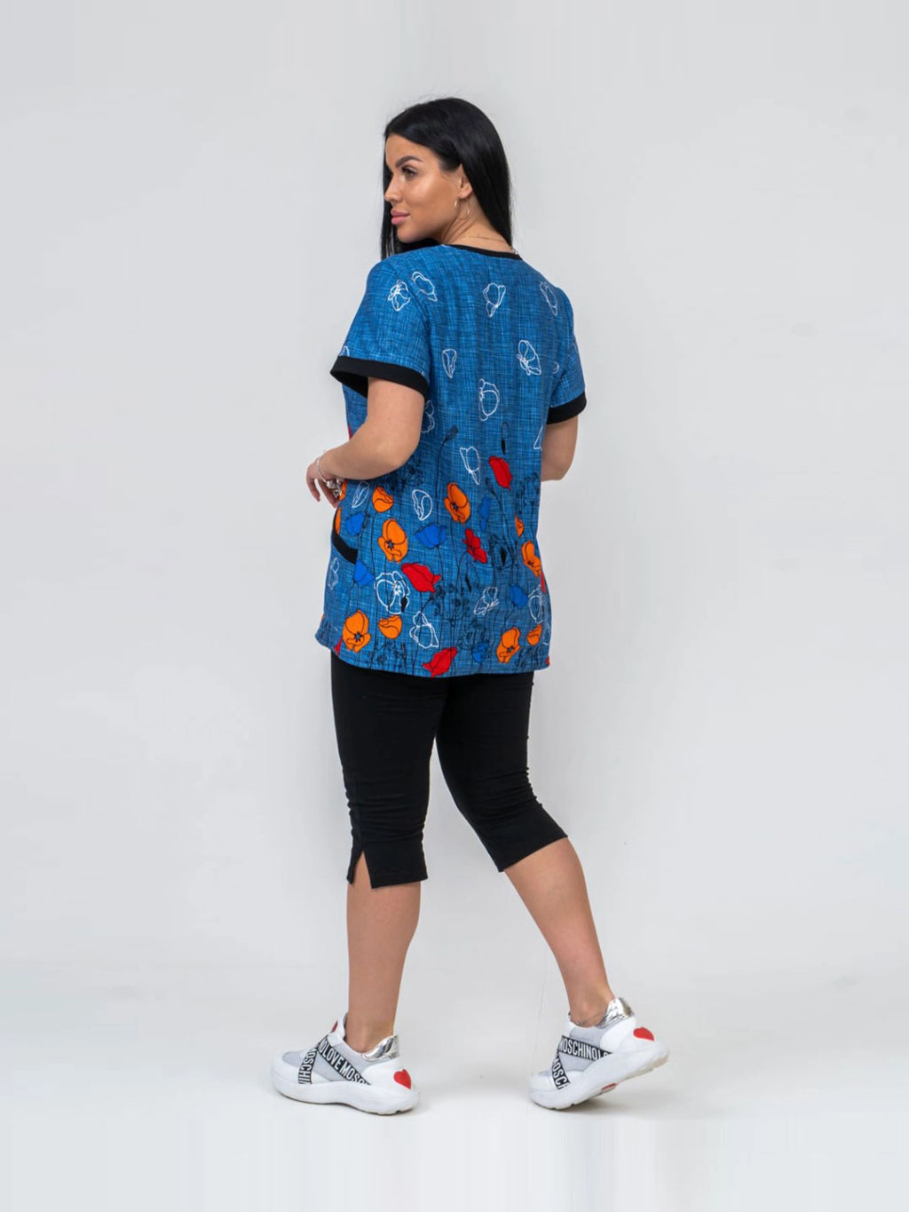 Костюм женский, цвет черный синий