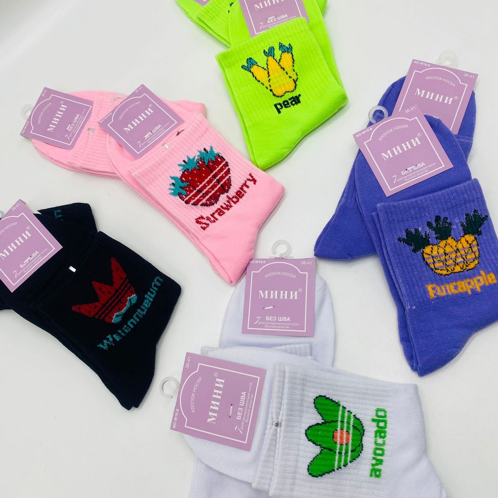Носки женские МИНИ Фрукты 10 шт. в уп (арт. W16-6) - Storyland фото 2
