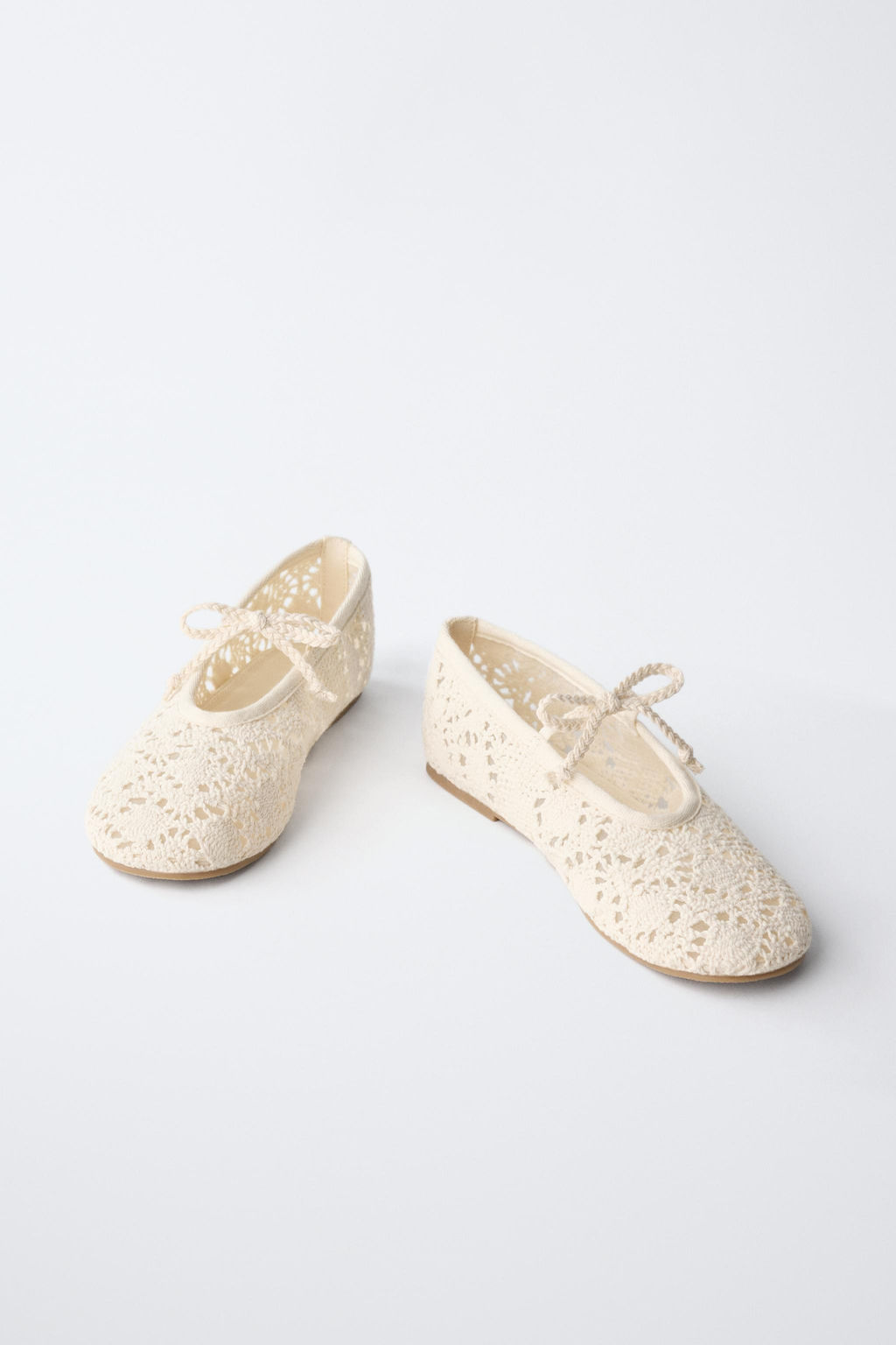 CROCHET BALLET FLATS - Zara фото 3