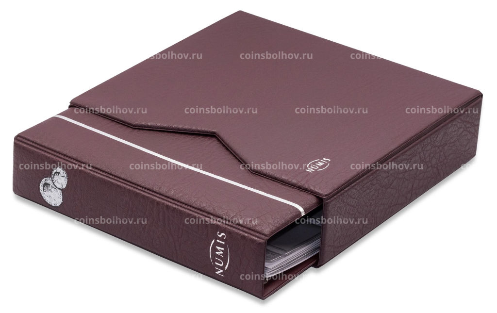 Aльбом для монет с 5 листами и защитным шубером формат Numis Красный LEUCHTTURM 338789