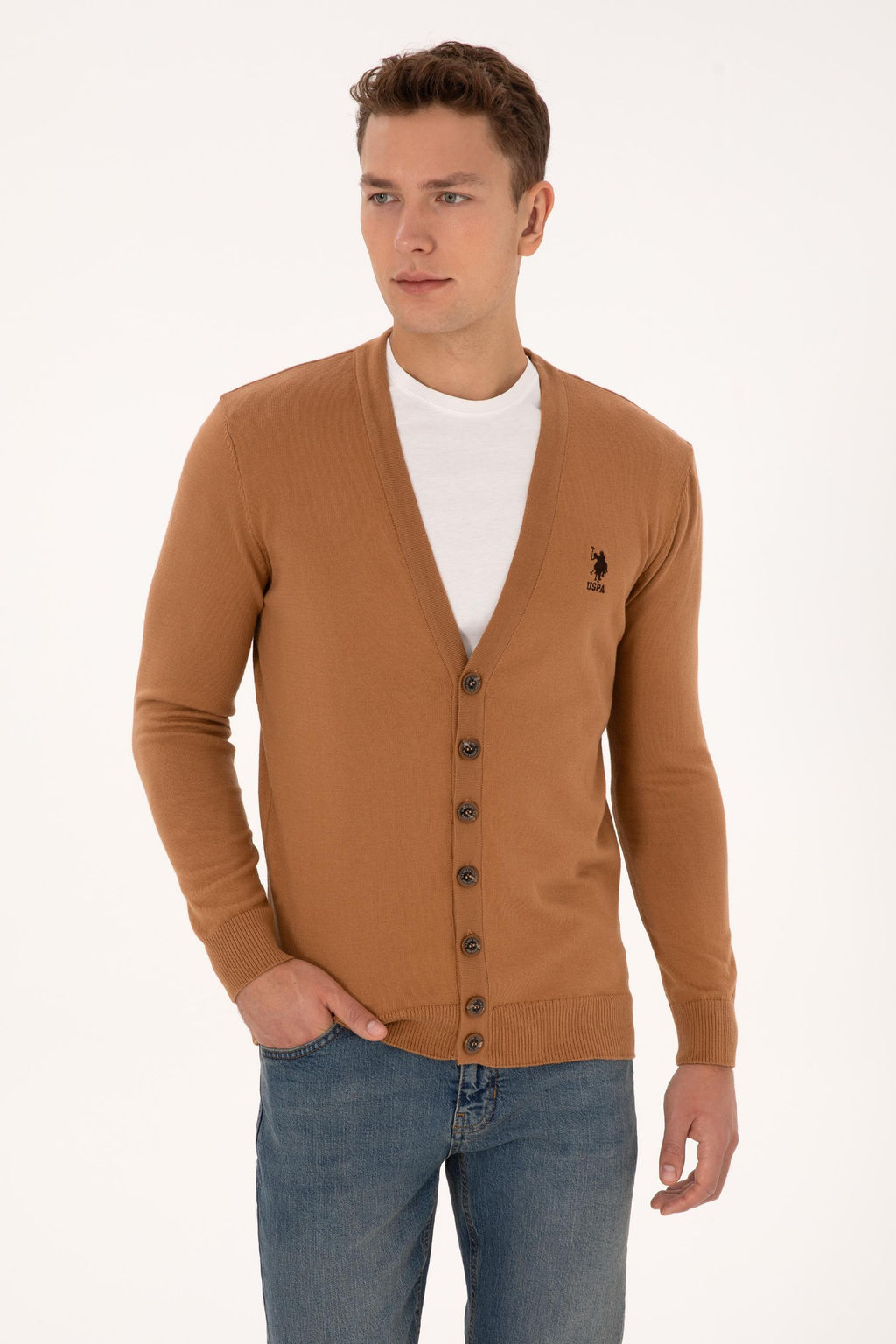 Erkek Camel Basic Triko H_rka