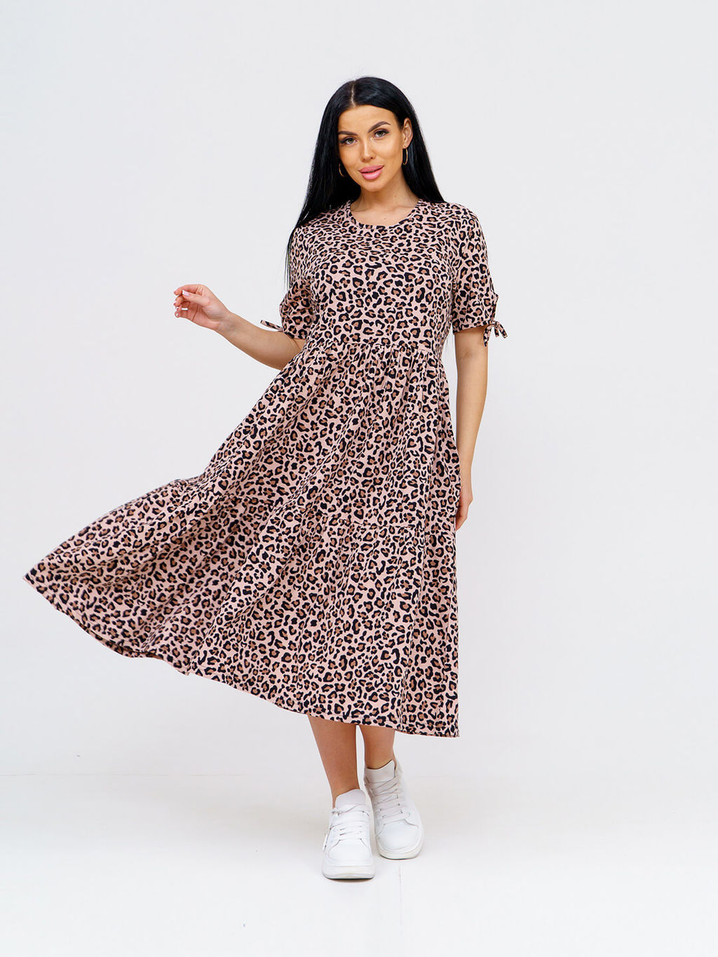 Платье женское, цвет коричневый черный