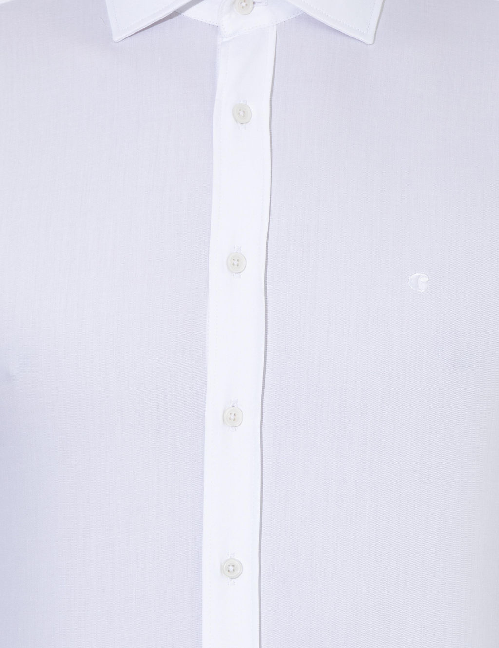 Белая базовая рубашка приталенного кроя с длинным рукавом - Cacharel фото 6