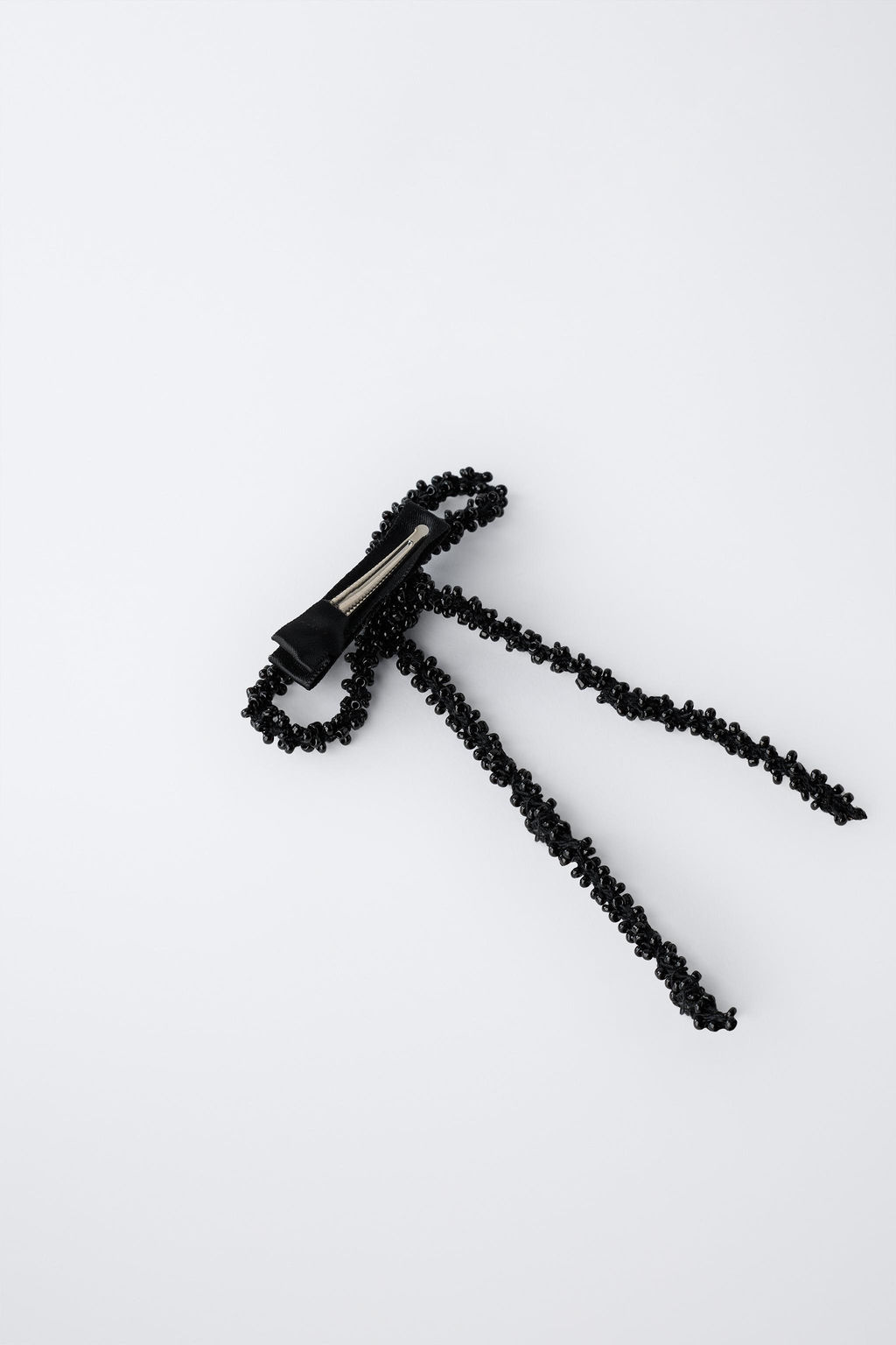 PACK OF TWO BOW HAIR CLIPS WITH BEADS - Zara фото 2