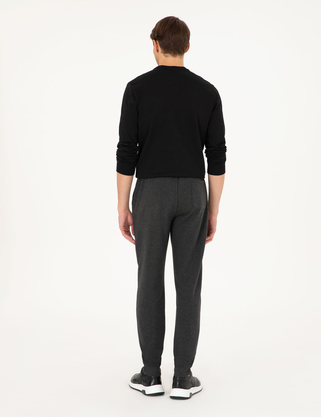 Antrasit Melanj Slim Fit 3 _plik Pa_as_ Lastikli E_ofman Alt_