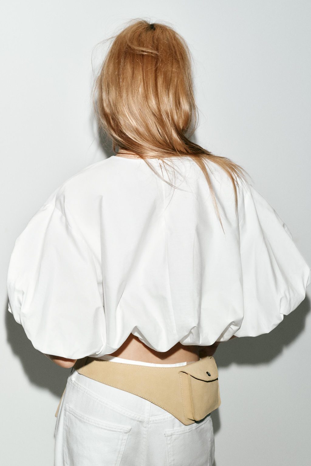 POPLIN BALLOON SLEEVE TOP - Zara фото 16
