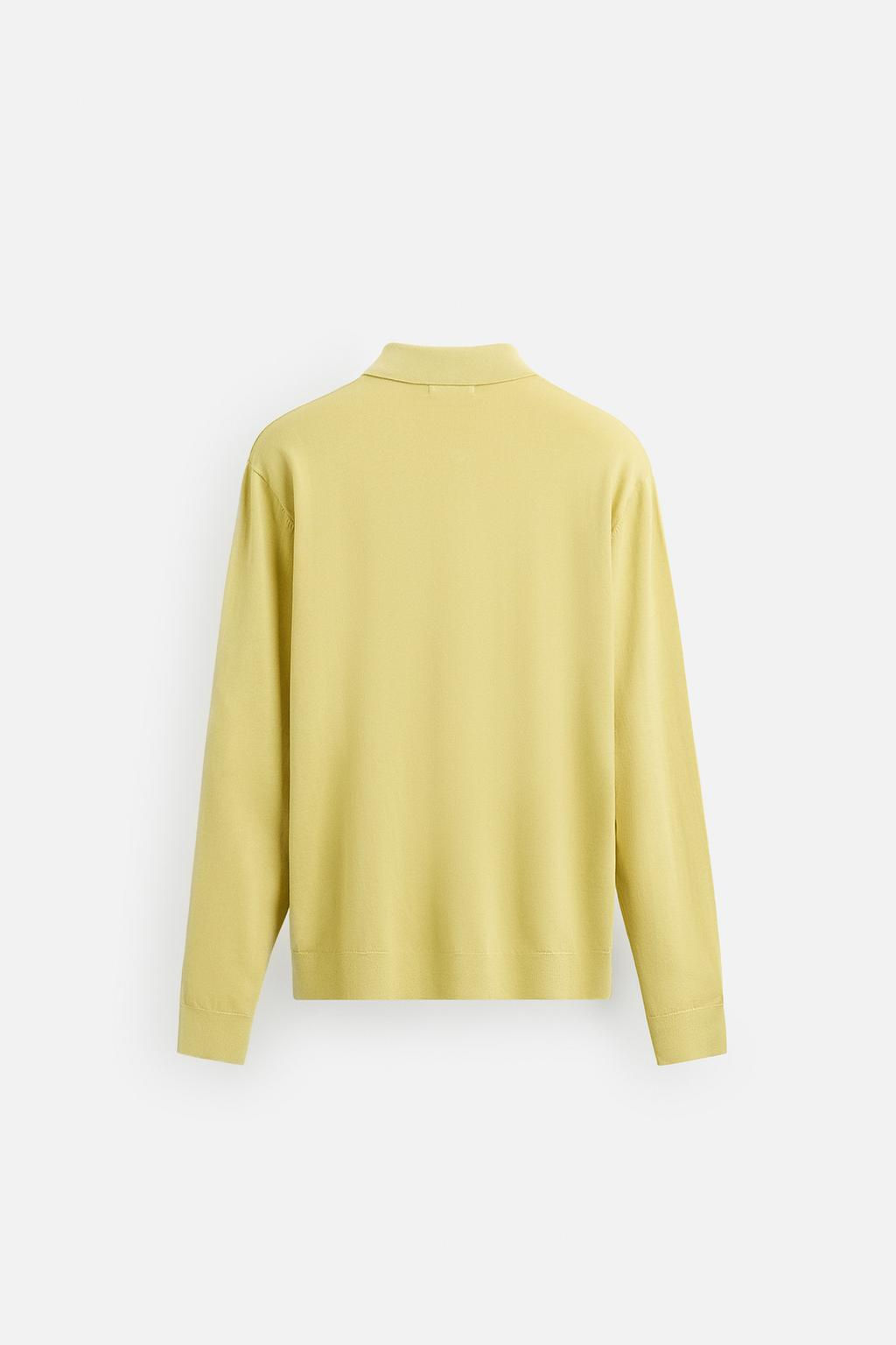 COTTON - LYOCELL KNIT POLO SHIRT - Zara фото 8