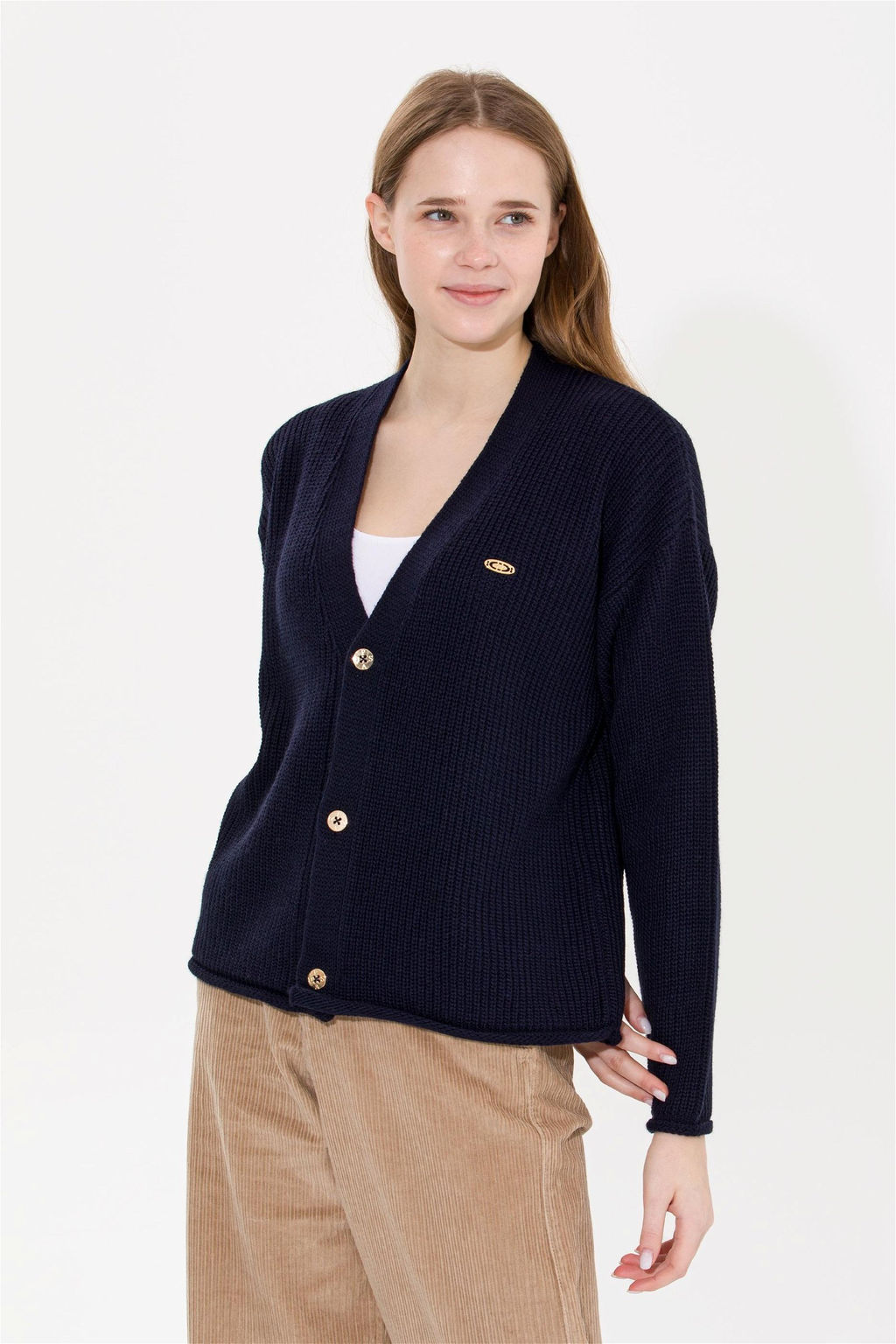 U. S. Polo Assn Женский темно-синий трикотажный кардиган - U.s. polo assn фото 7