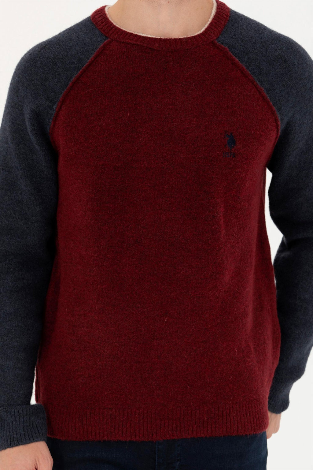 U. S. Polo Assn Мужской бордово-красный свитер - U.s. polo assn фото 13