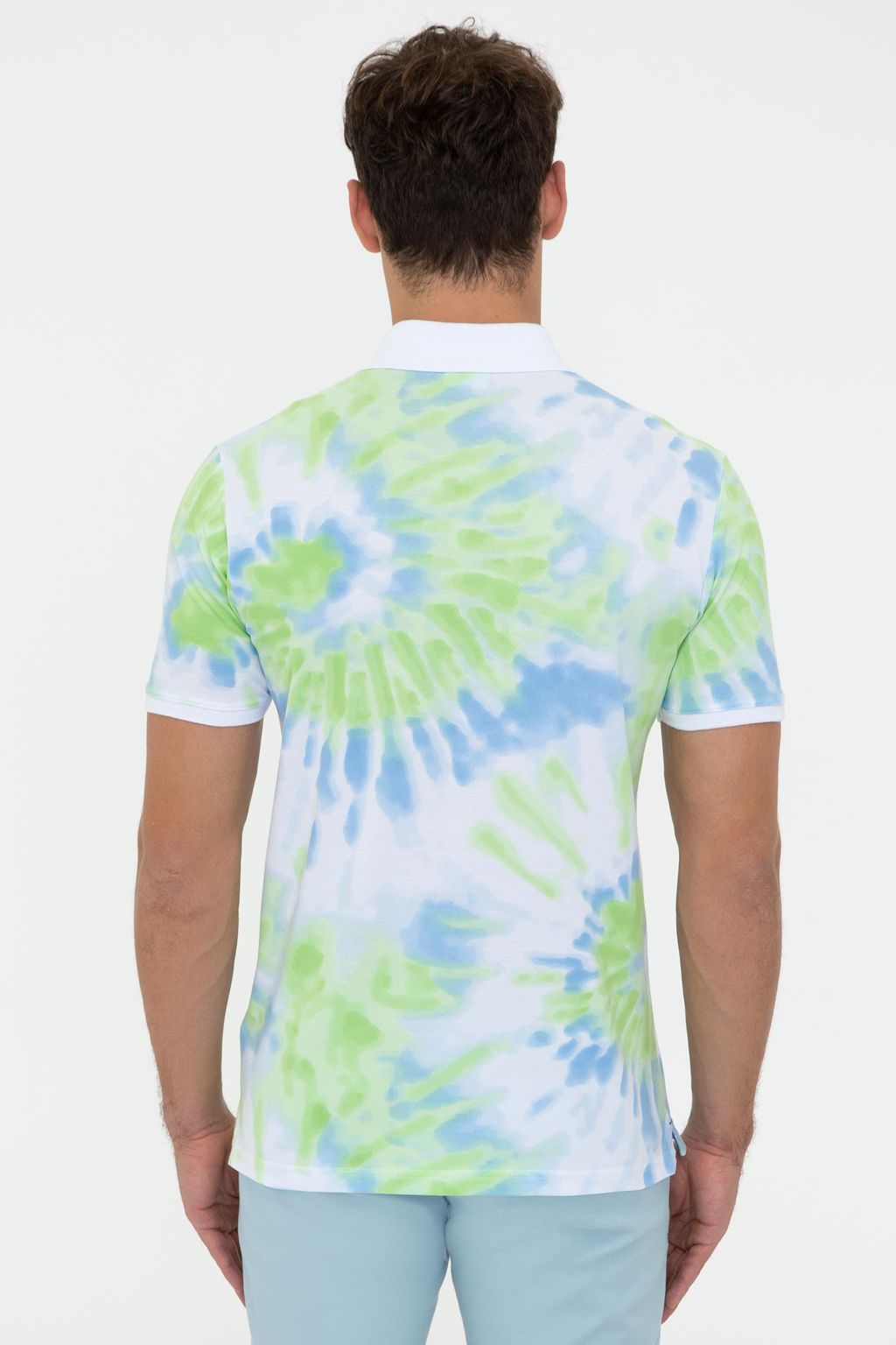 -60% Мужская футболка с воротником-поло Apple Green