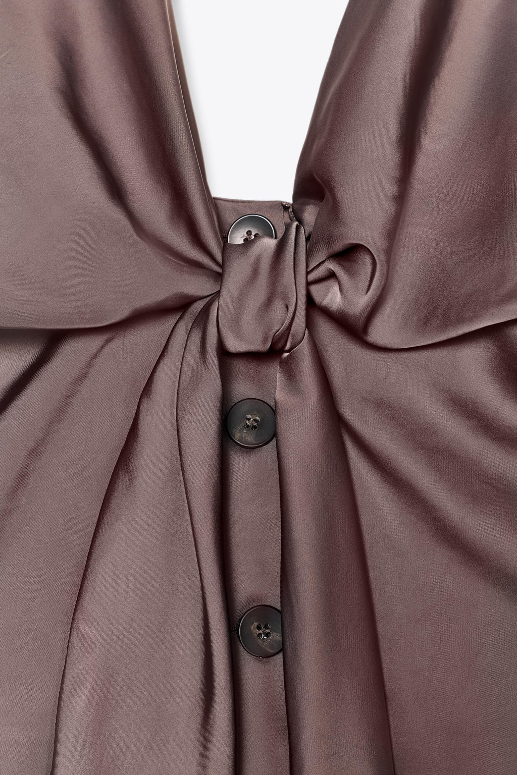 KNOT DETAIL SATIN WAISTCOAT JUMPSUIT - Zara фото 9