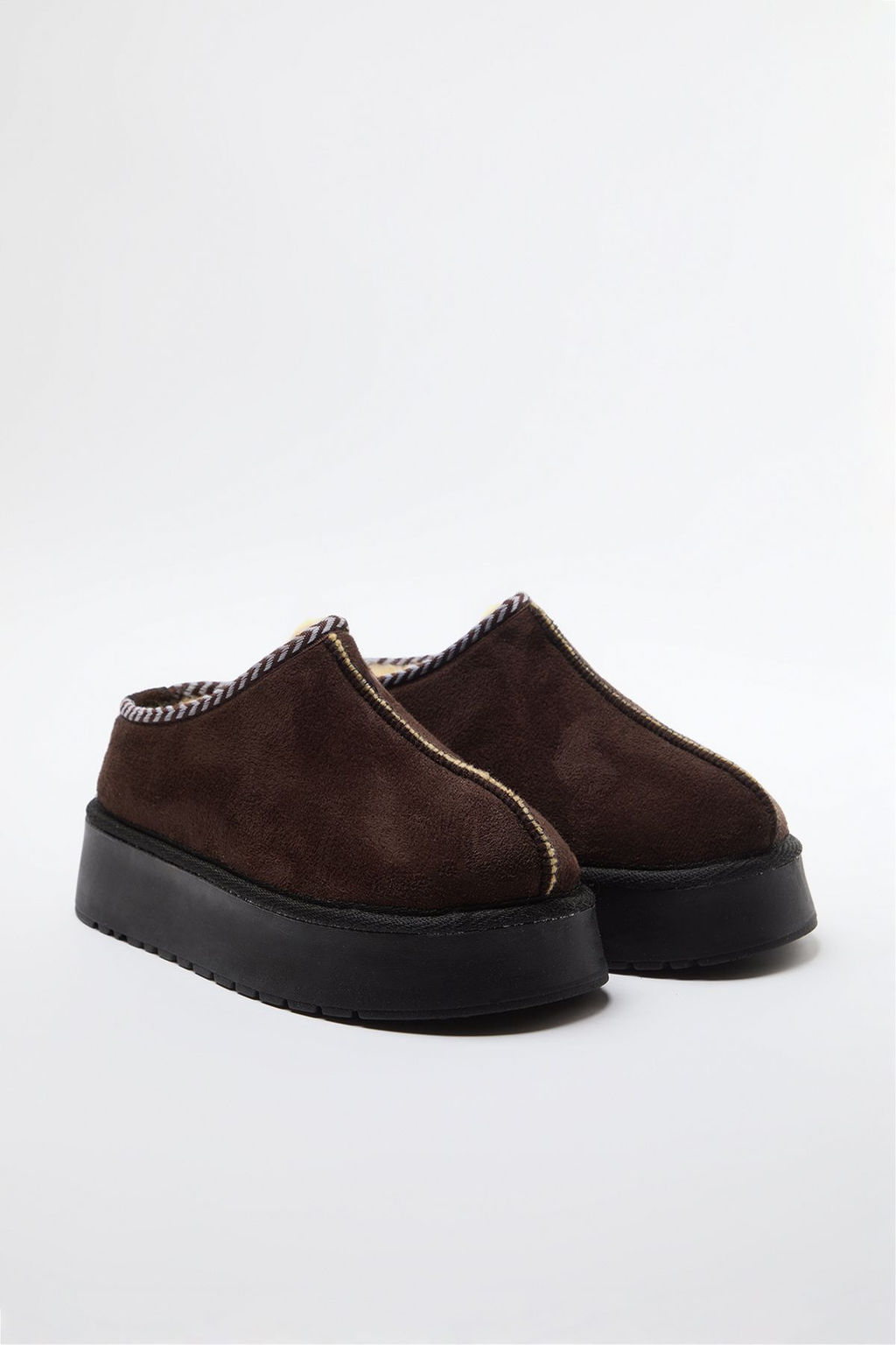 Trendyol Shoes Taba Nak?s Detayl? Ici Kurklu Kal?n Taban Kad?n Bilekte Bot TAKAW25BO00028 - Trendyolmilla фото 8