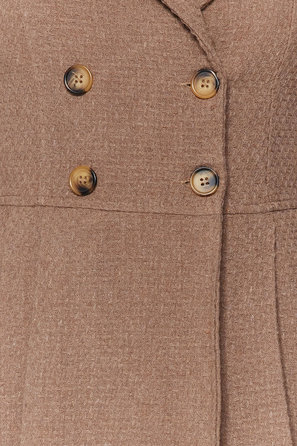 Kahverengi Pileli Dugmeli Mini Dokuma Elbise TWOAW24EL00338 - Trendyolmilla фото 10