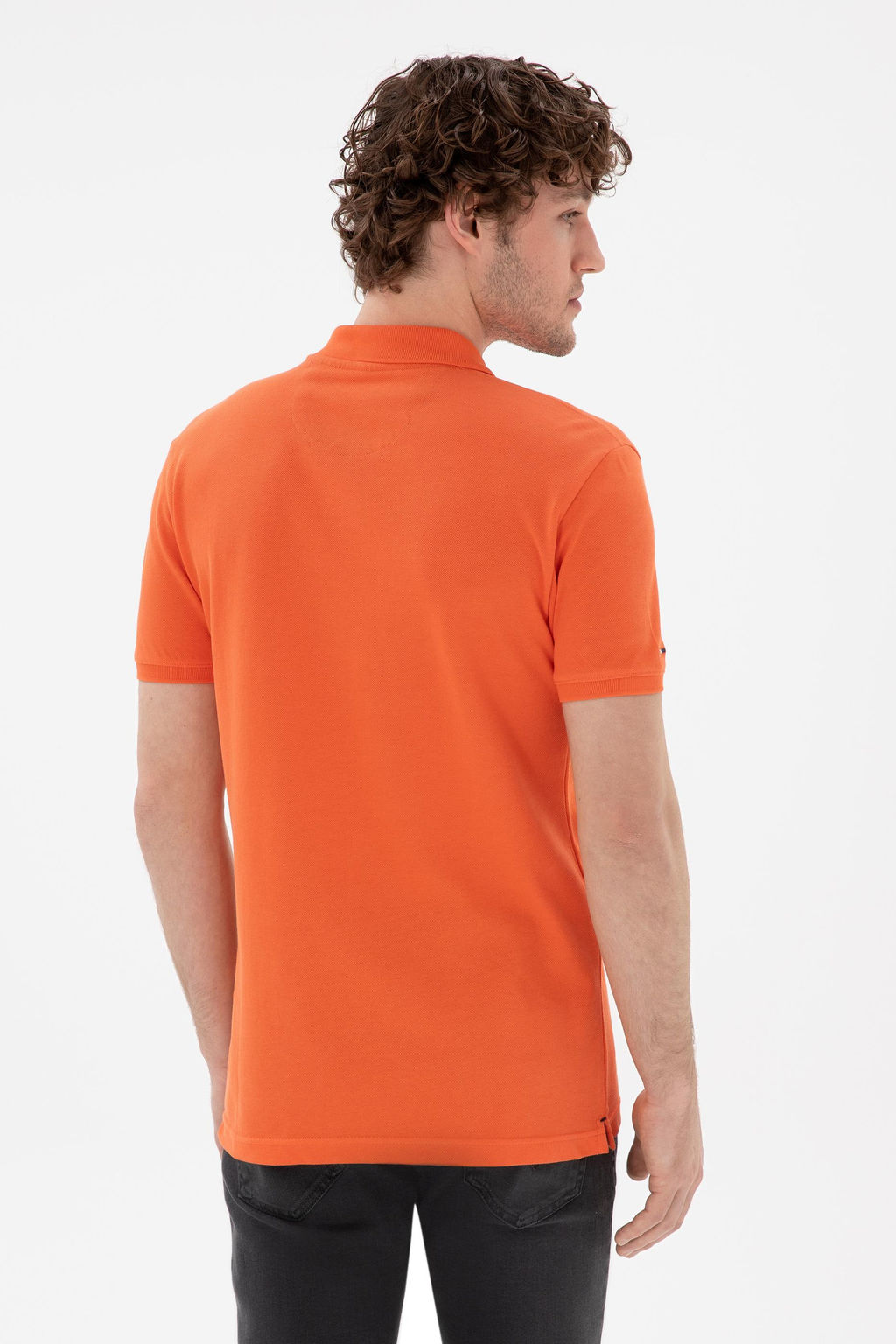 Erkek Slim Fit Polo Yaka Nar _i_e_i Basic Ti__rt Sepette S_rpriz _ndirim - U.s. polo assn фото 5
