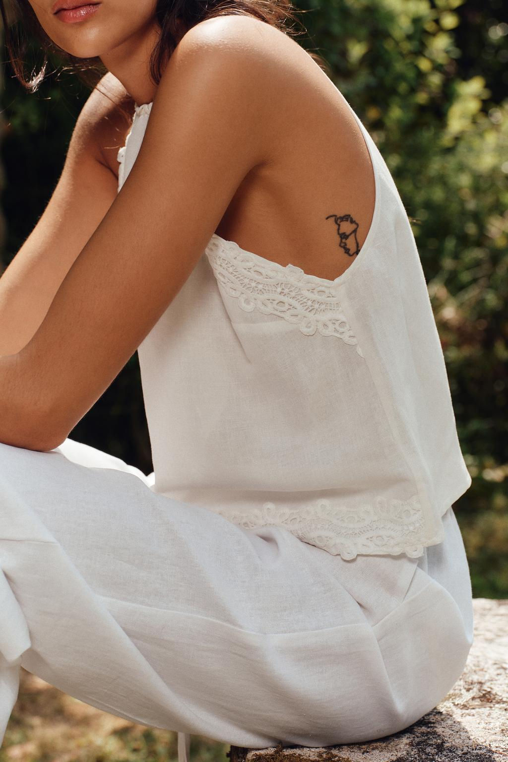 HALTER TOP WITH CROCHET DETAIL - Zara фото 2