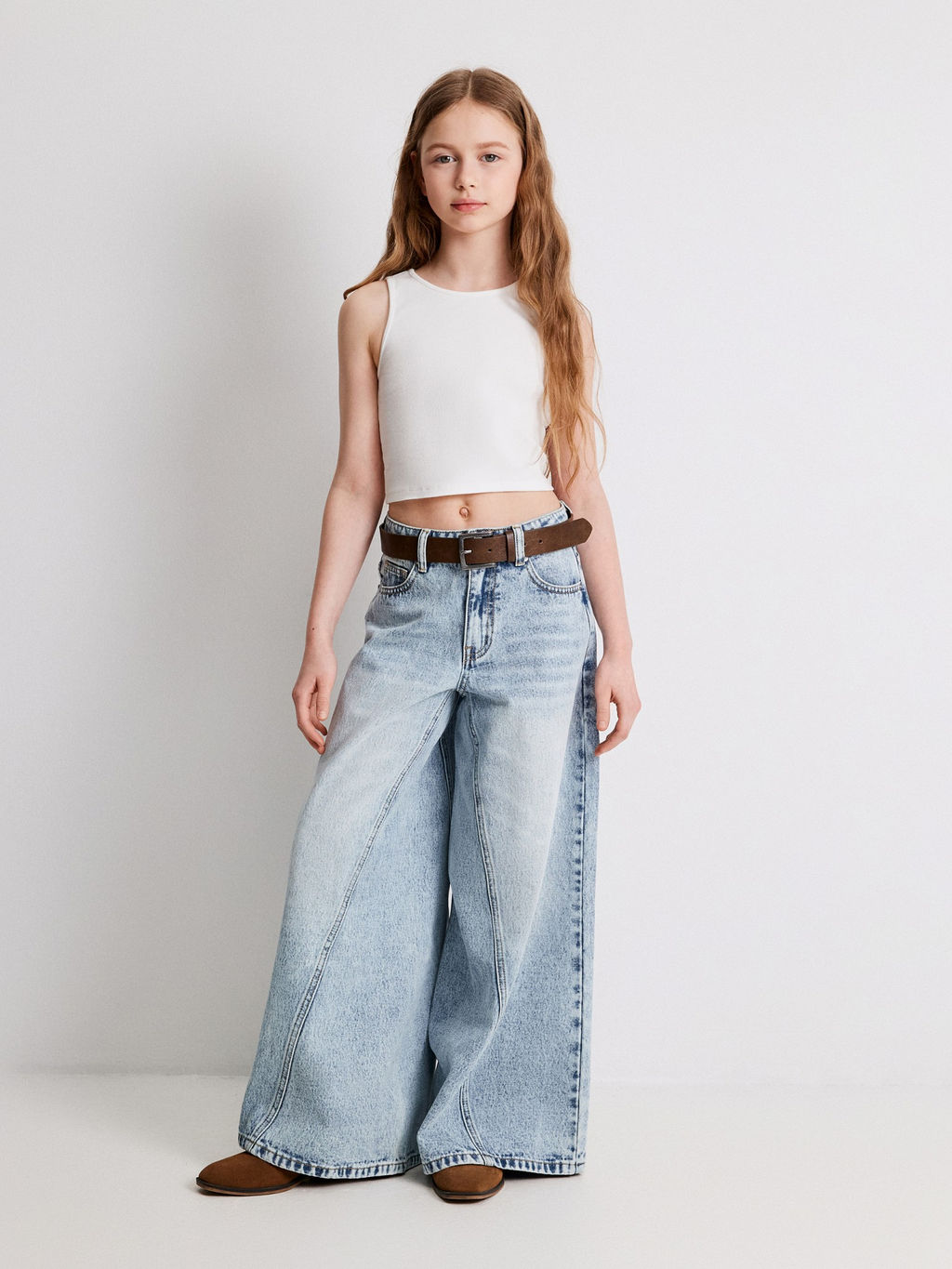 ACOOLA / Майка-топ детский для девочек Anis_top белый  фото 5