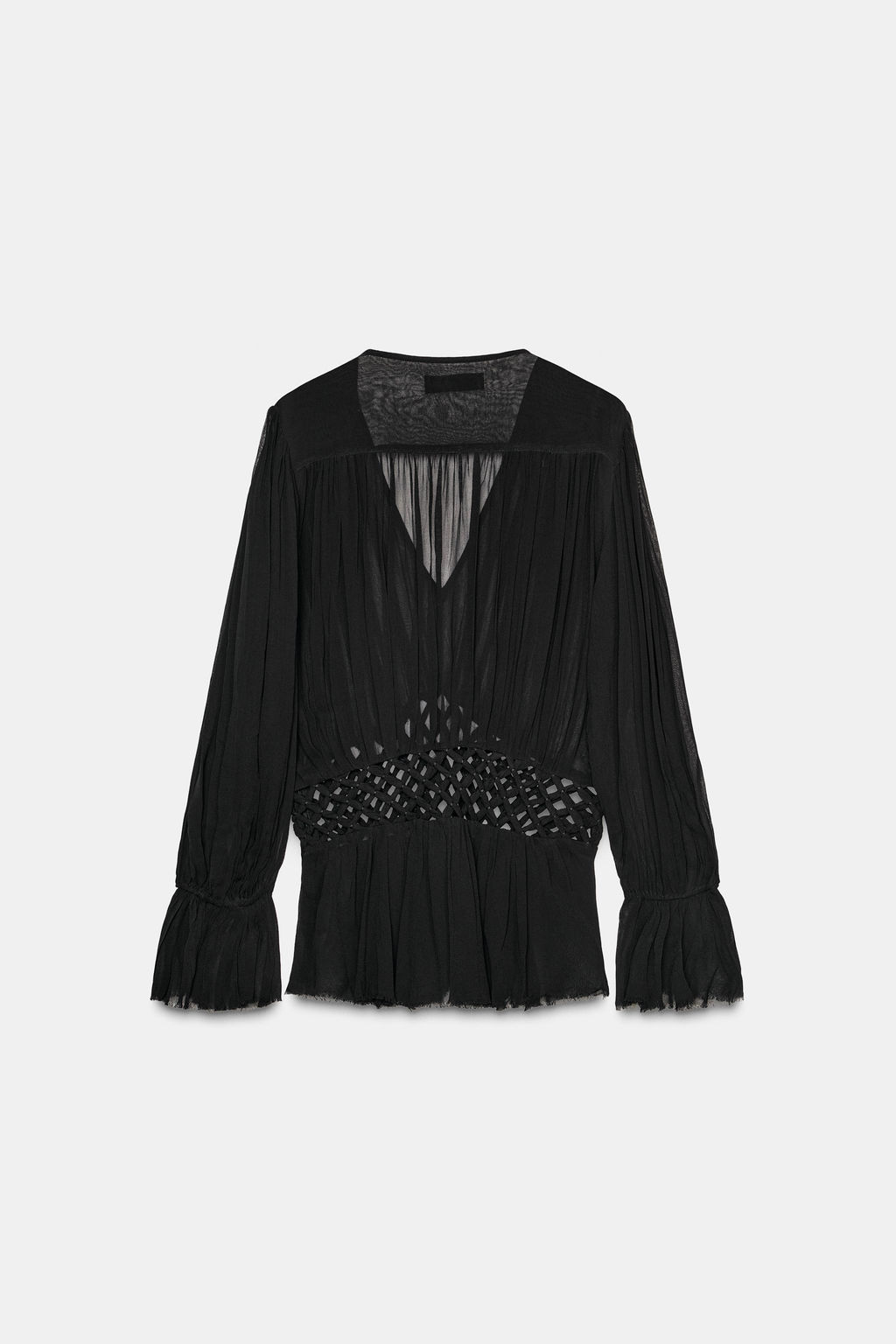 V-NECK MACRAM_ BLOUSE ZW COLLECTION - Zara фото 10
