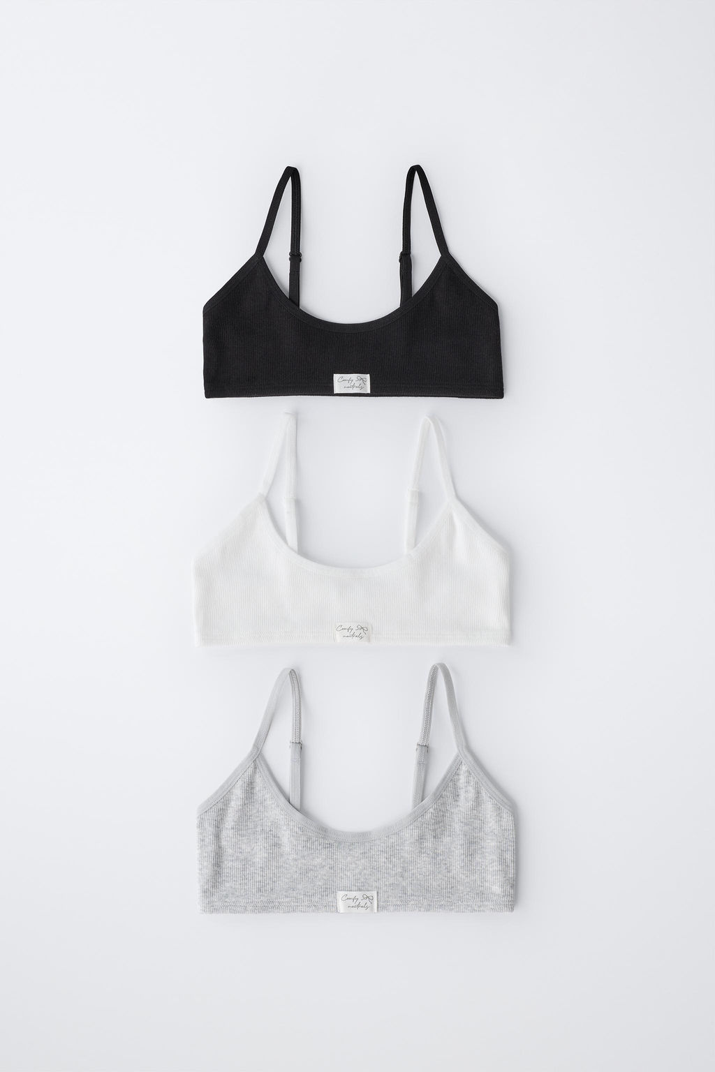 9-14 A?OS/ PACK TRES TOPS ETIQUETA / Blanco / Negro - Zara фото 4