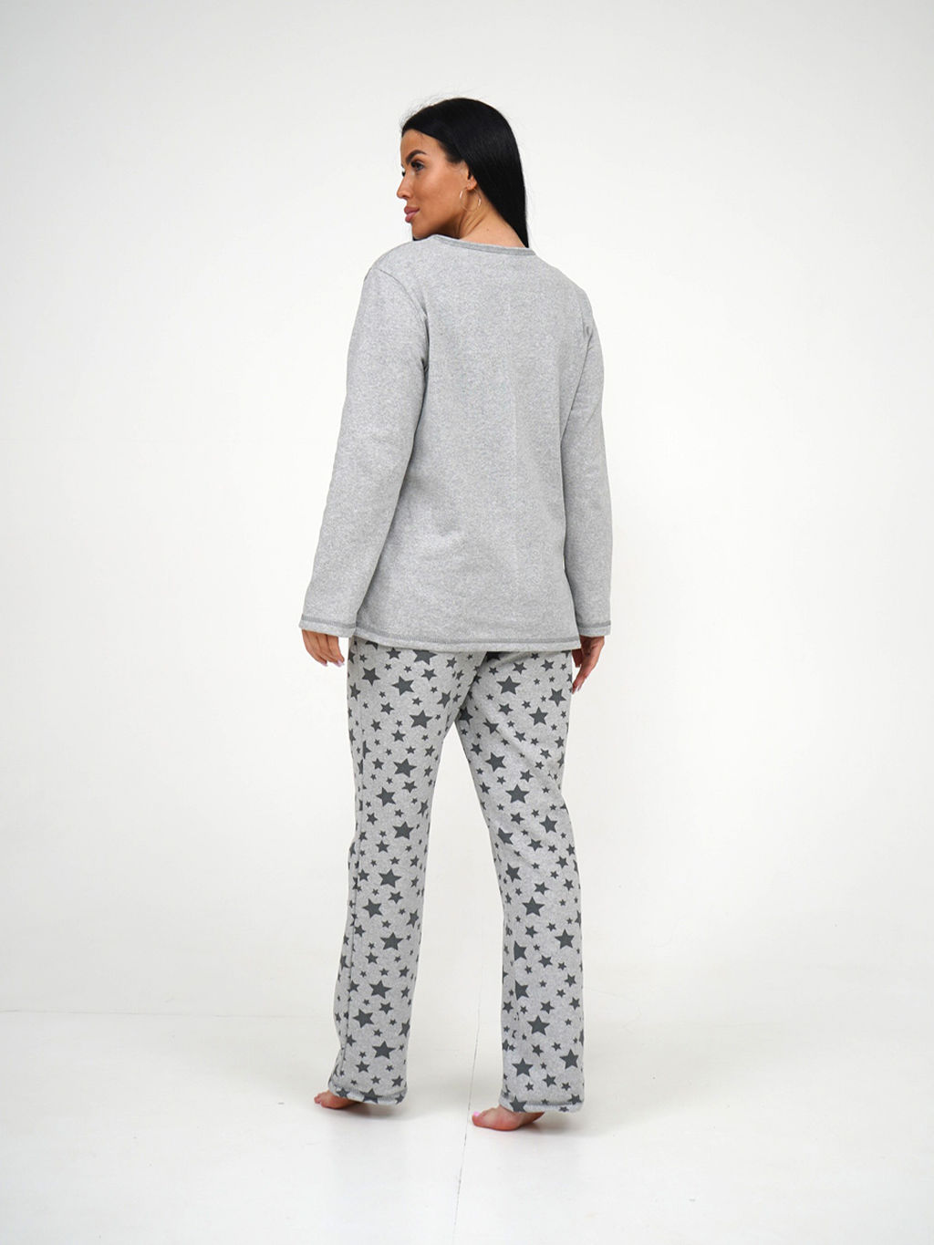 Пижама женская, цвет серый