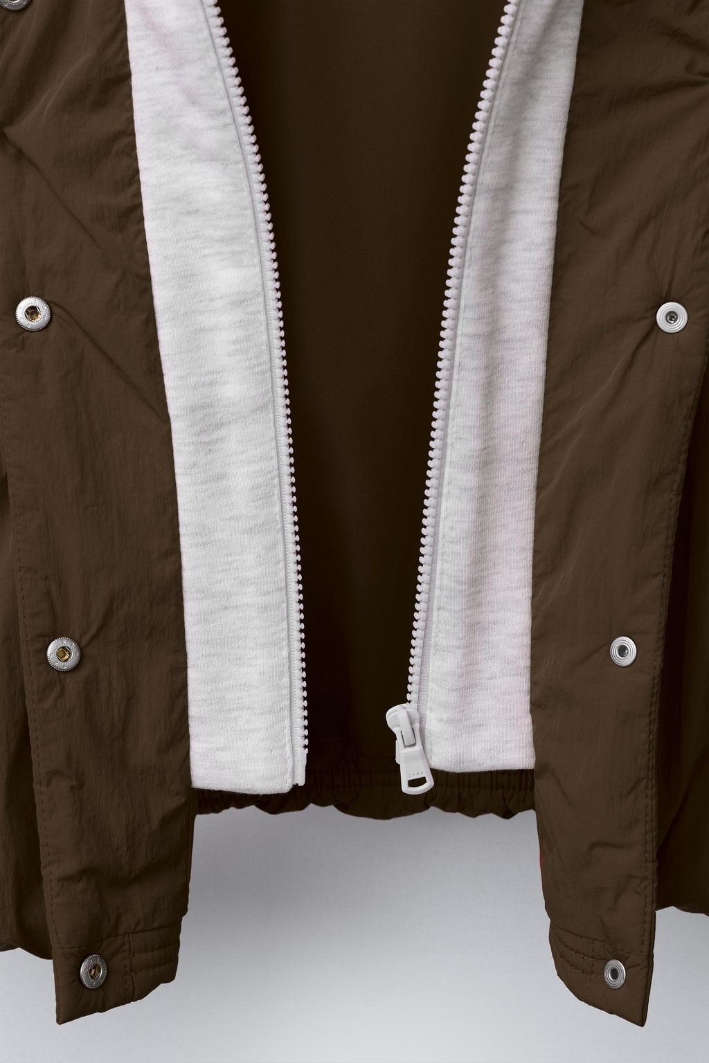 CAZADORA ACOLCHADA CAPUCHA FELPA / Marr?n