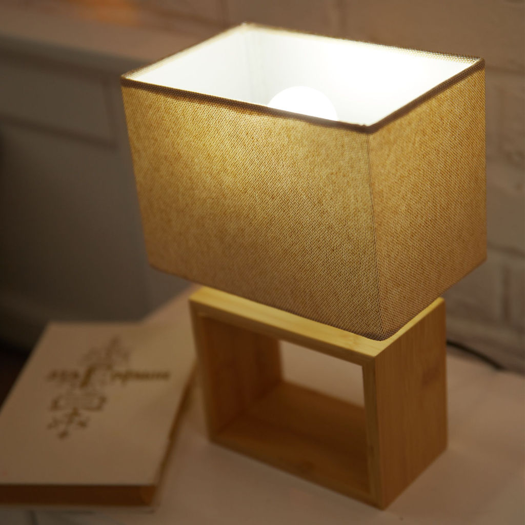 UML-B401 E27 LIGHT GREY/WOOD Светильник настольный декоративный под лампу Е27, 40W. Механический выключатель. Светло-серый. ТМ Uniel - Volpe фото 12