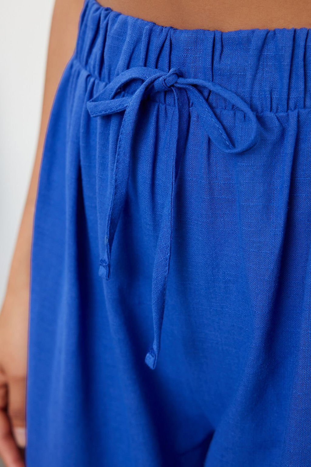 TRENDYOLMILLA Ekru Dokuma %100 Pamuklu Plaj Pantolon TBESS23PL00015  фото 4