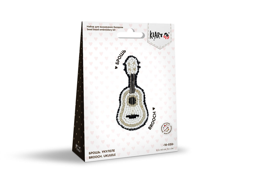 Klart набор для вышивания 10-038 Брошь. Укулеле 3.5 х 8.5 см