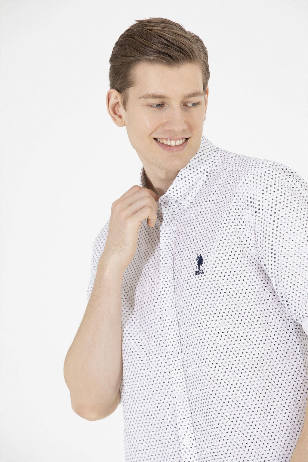 U. S. Polo Assn Мужская темно-синяя рубашка с длинным рукавом - U.s. polo assn фото 9