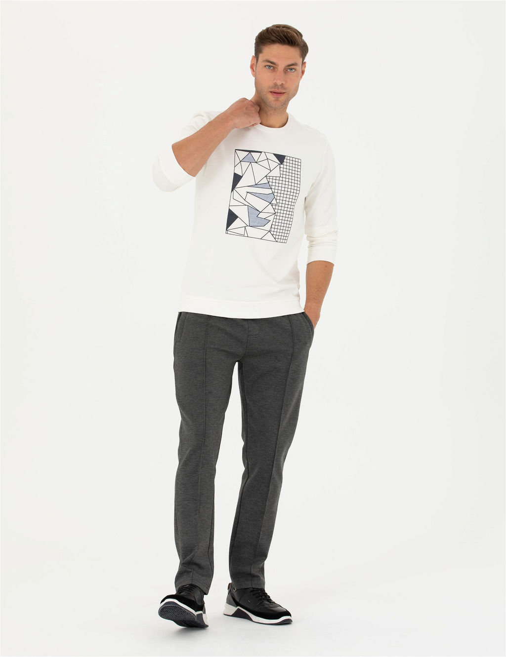 Ekru Regular Fit Sweatshirt - Pierre cardin фото 5