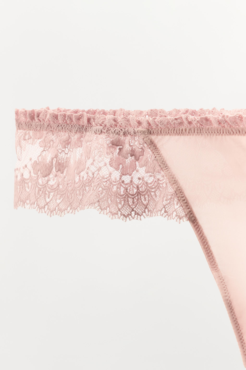 TANGA COMBINADO ENCAJE / Rosa pastel - Zara фото 7