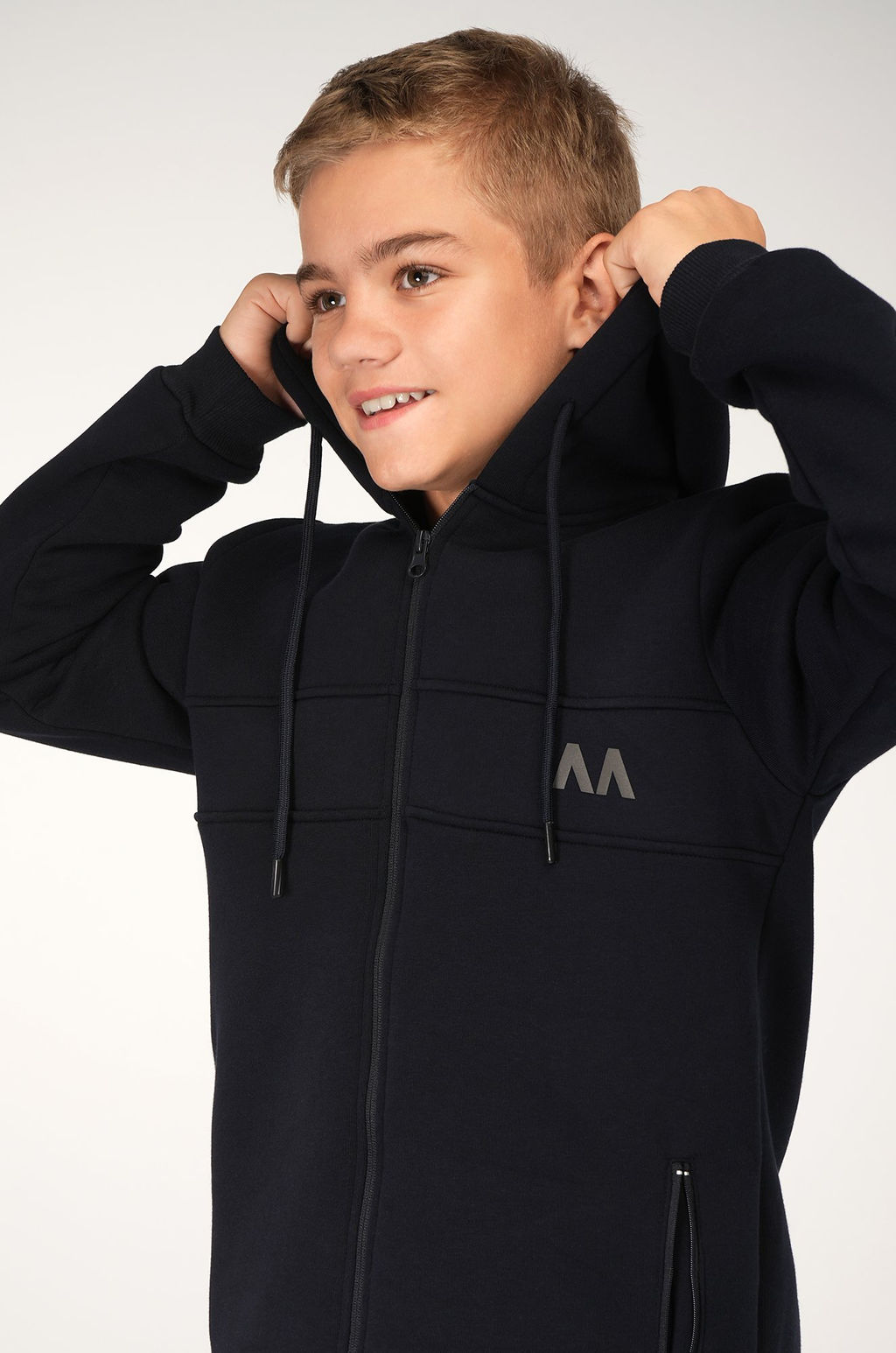 Теплый детский костюм из футера трехнитки с начесом Happyfox