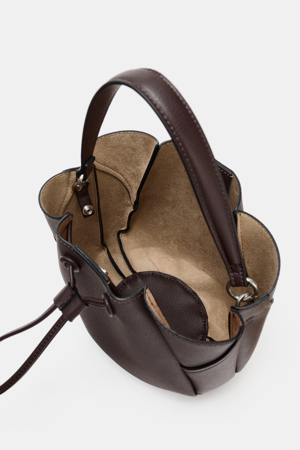 MINI BUCKET BAG WITH TOPSTITCHING - Zara фото 6