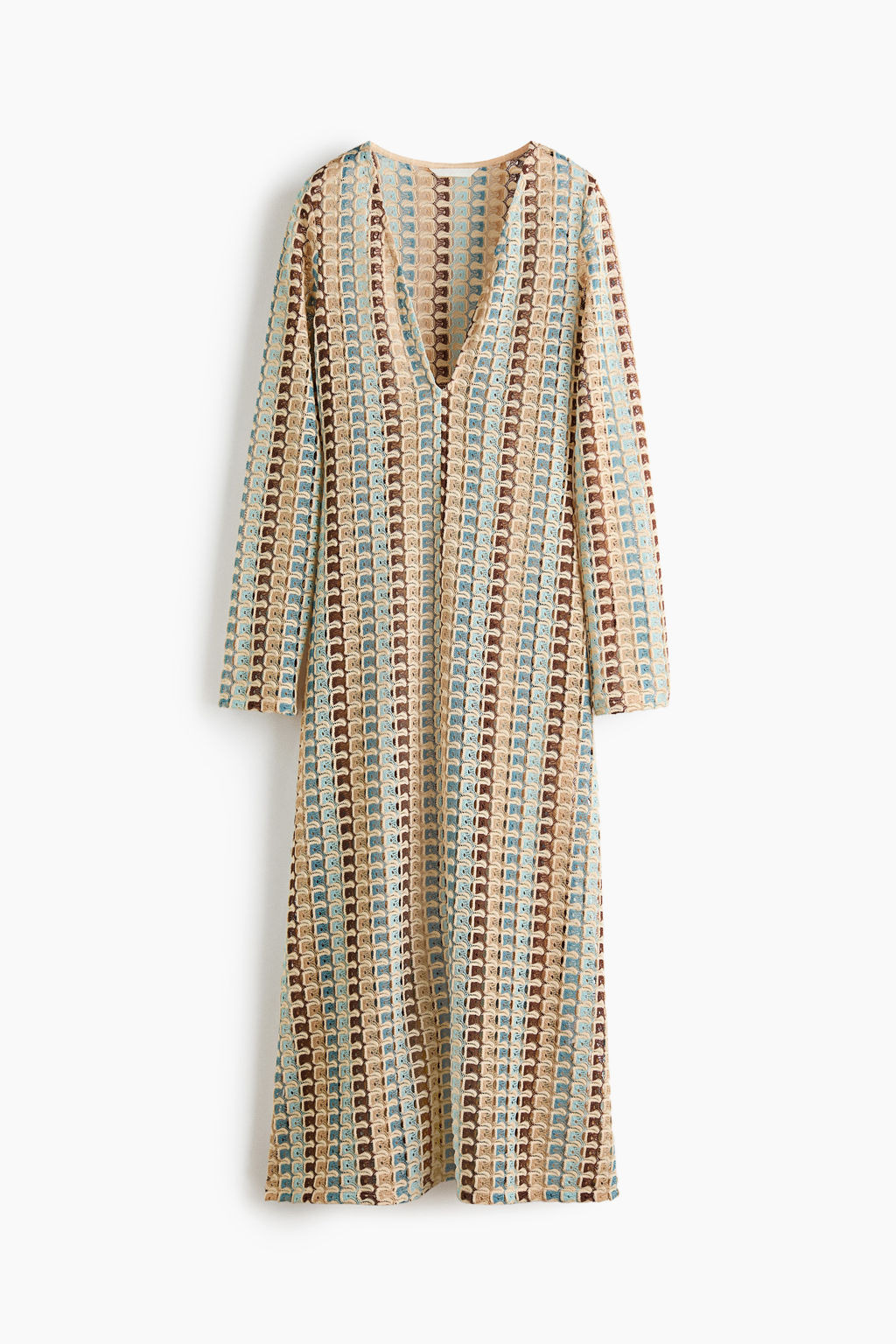 Maxivestido efecto crochet