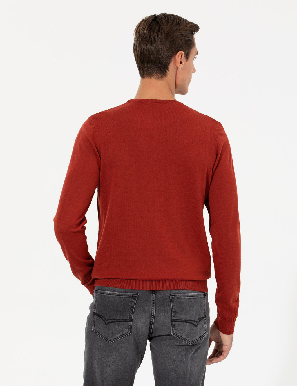 Трикотажный свитер узкого кроя с круглым вырезом Tile - Cacharel фото 5