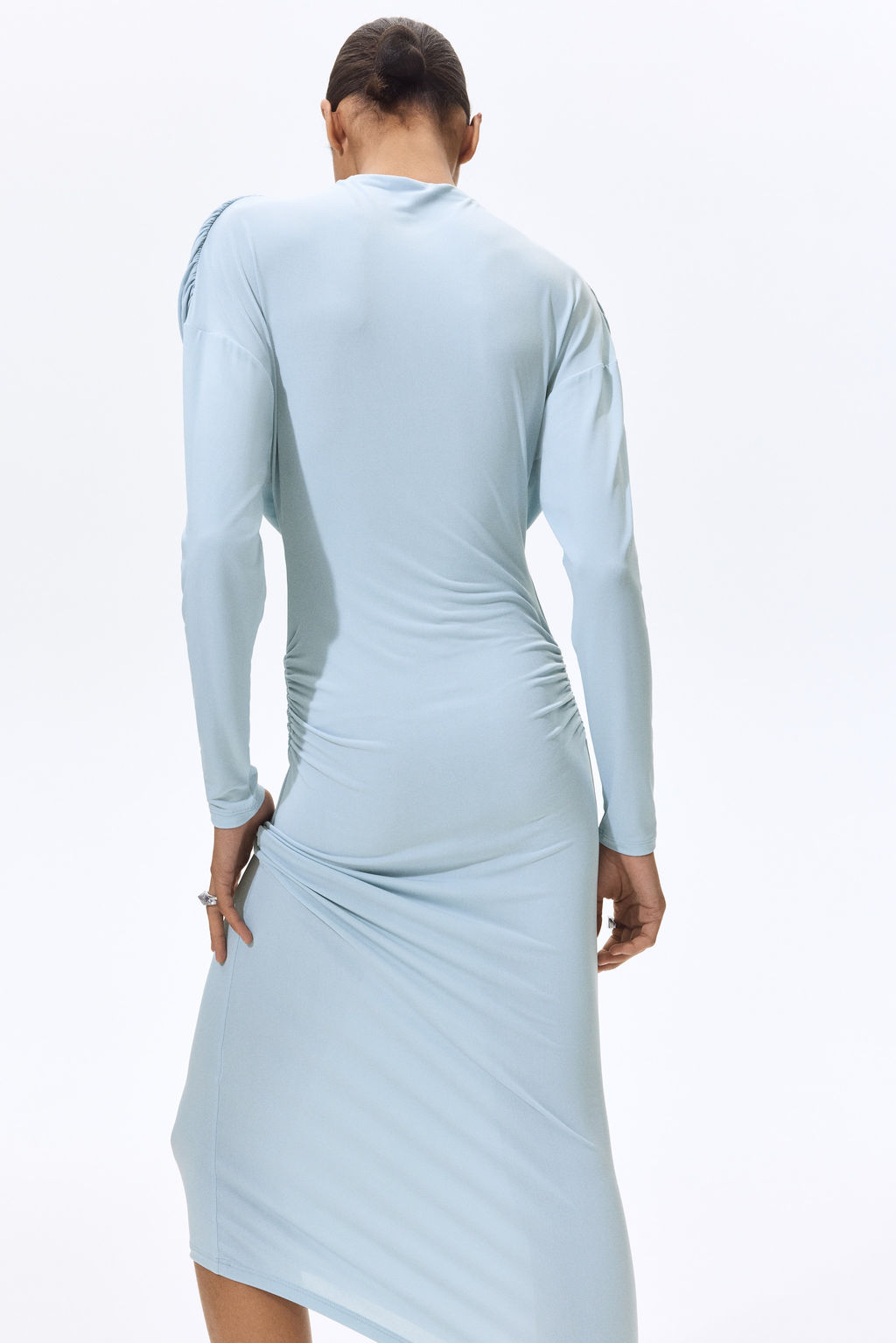 Vestido drapeado de punto - H&m фото 3